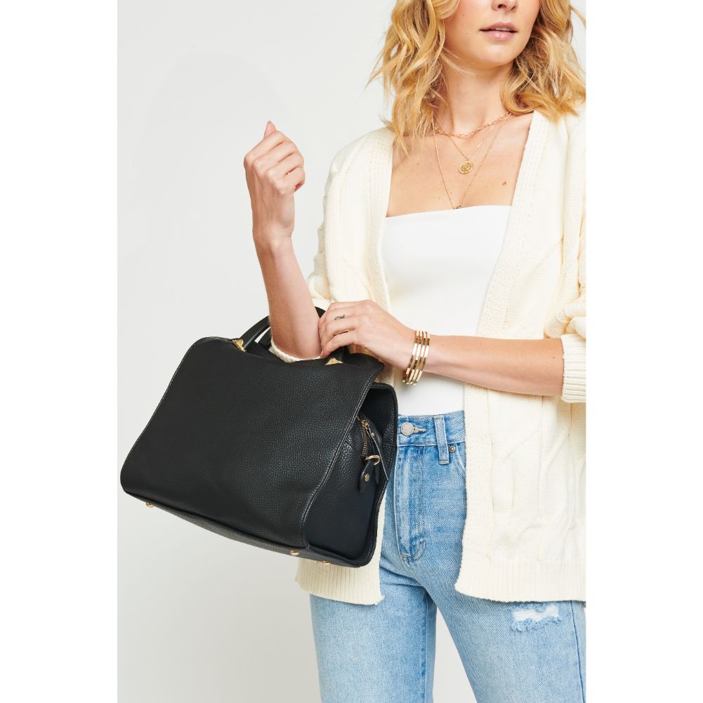 Woman wearing Black Urban Expressions Amelie Satchel NA-840611145000 View 4 | Black