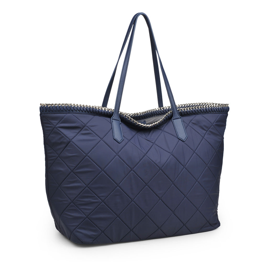 Woman wearing Navy Urban Expressions Rush Tote 840611156549 View 6 | Navy
