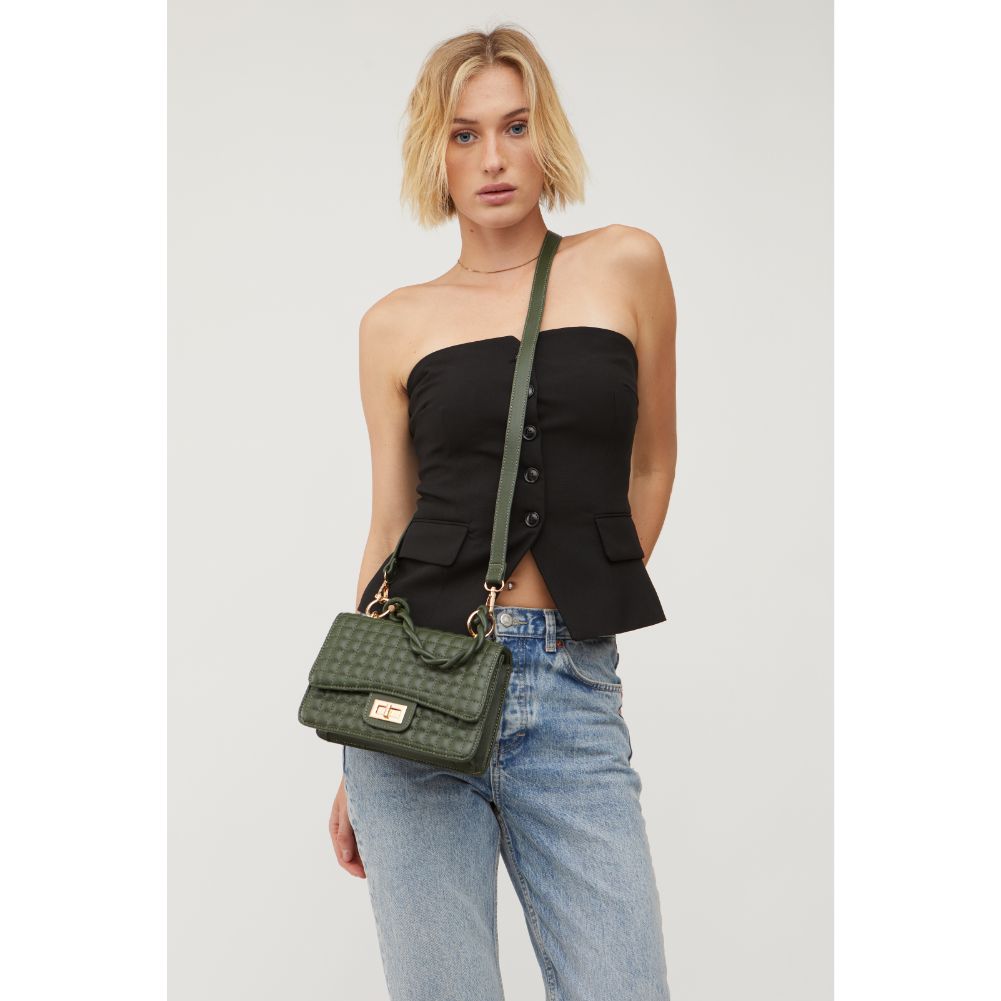 Woman wearing Hunter Green Urban Expressions Zoe Crossbody 840611115416 View 1 | Hunter Green