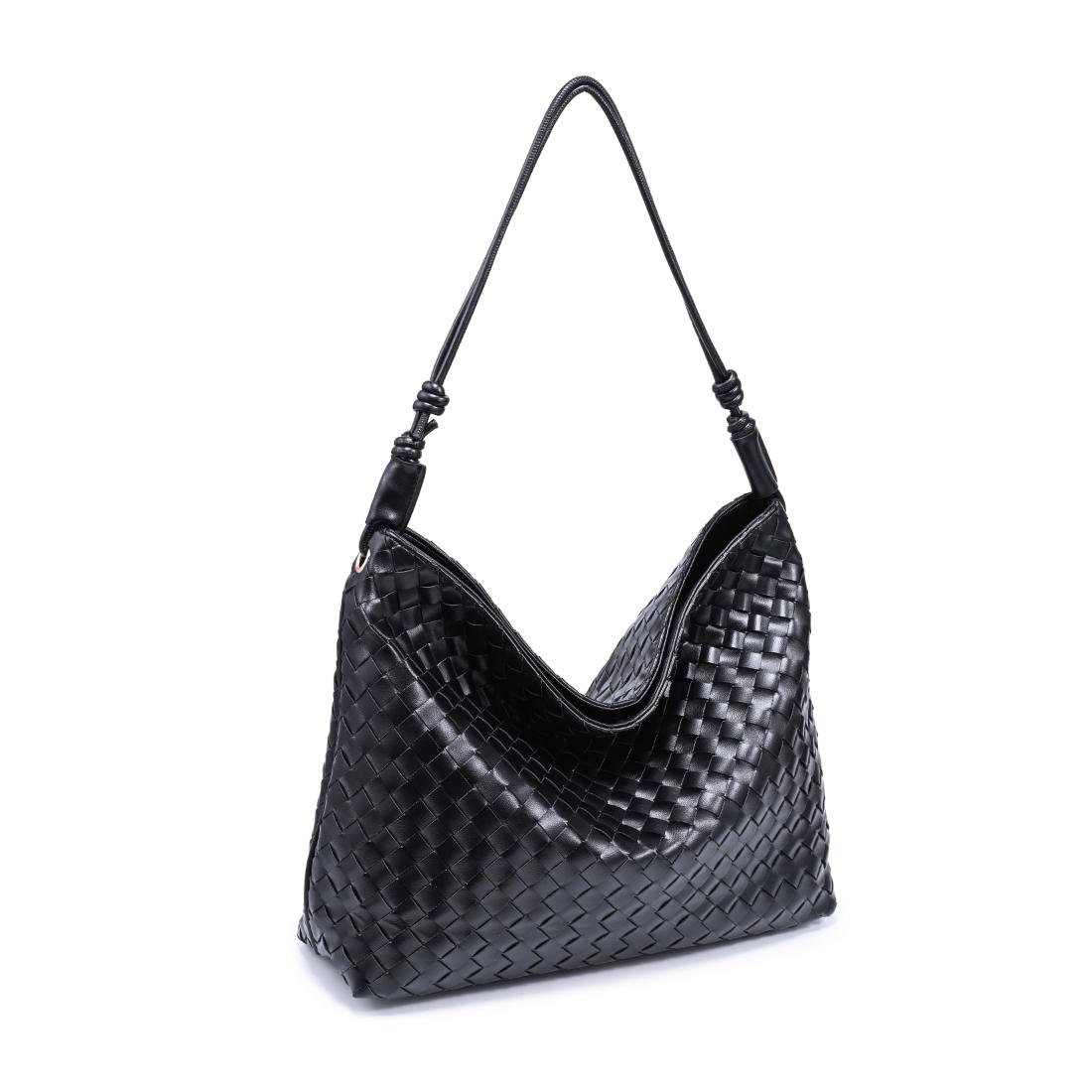 Woman wearing Black Urban Expressions Theo Hobo 840504205576 View 6 | Black