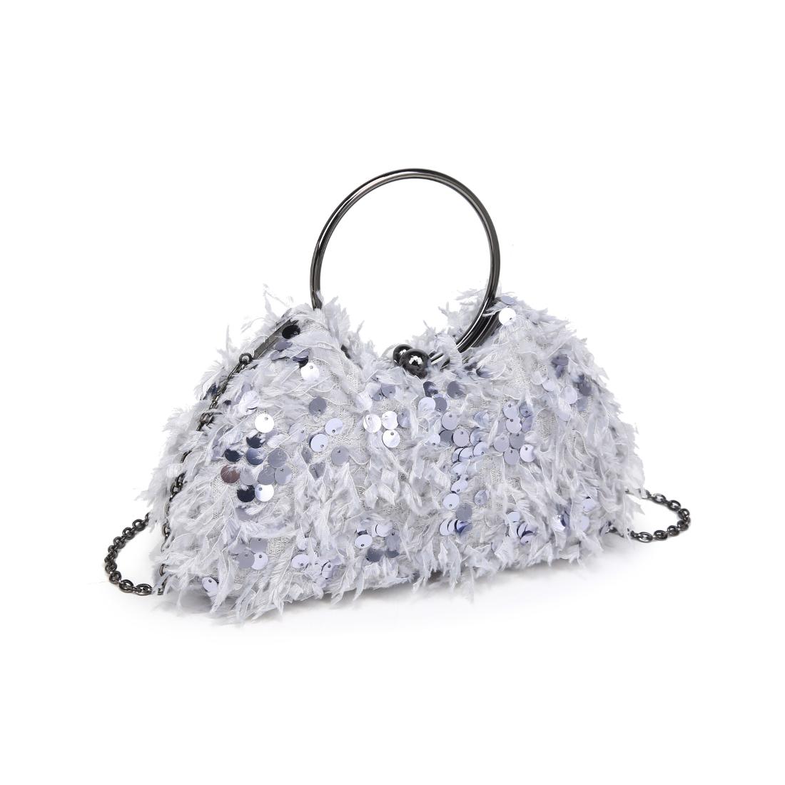 Product Image of Urban Expressions Charlotte Evening Bag 840504200960 View 6 | Pewter