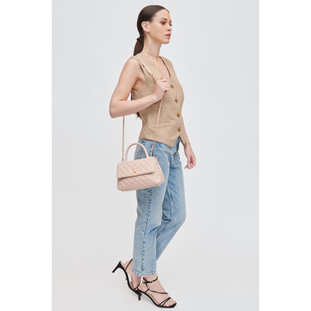 Woman wearing Natural Urban Expressions Cordelia - Quilted Crossbody 840611106360 View 3 | Natural