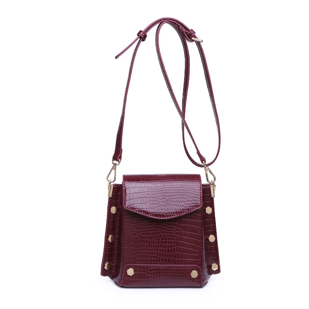 Product Image of Urban Expressions Taylor Croc Crossbody 840611165589 View 5 | Burgundy