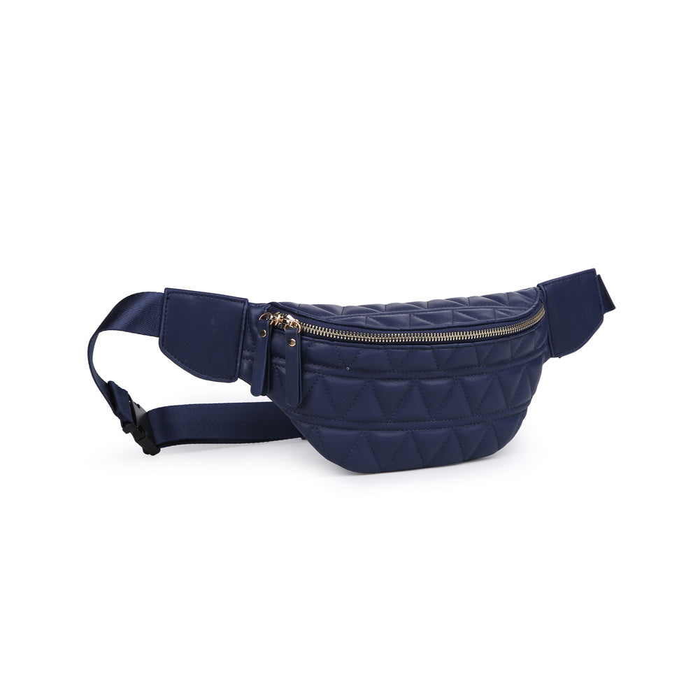 Woman wearing Navy Urban Expressions Puma Belt Bag NA-840611152688 View 6 | Navy