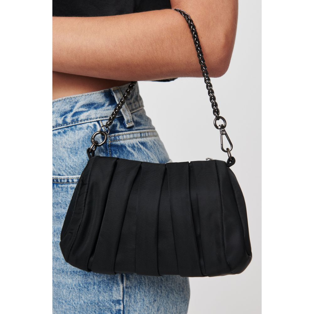 Woman wearing Black Urban Expressions Sonya Evening Bag 840611108593 View 2 | Black