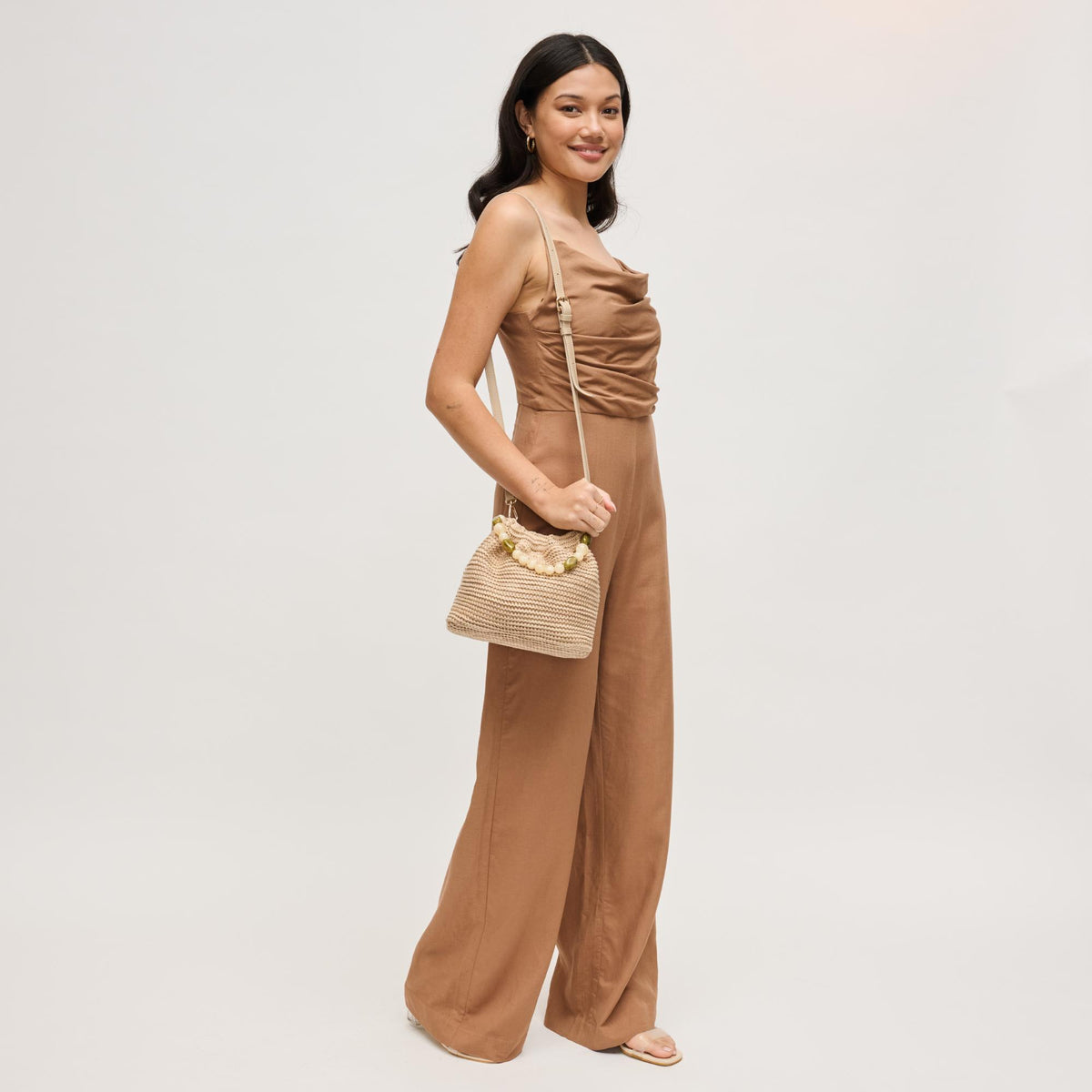 Woman wearing Natural Urban Expressions Emery Crossbody 840504206351 View 3 | Natural