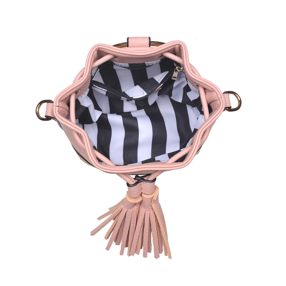 Woman wearing Pink Urban Expressions Ziggy Crossbody 840611142634 View 9 | Pink