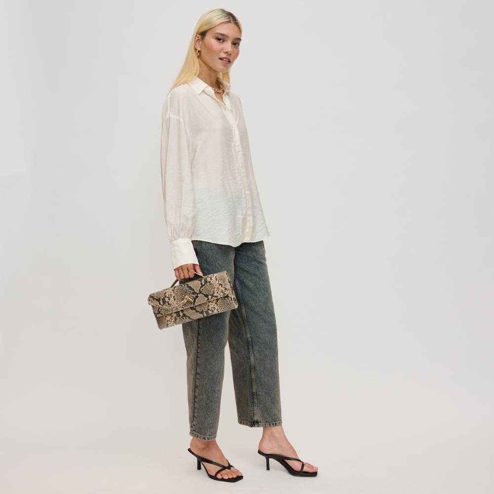Woman wearing Natural Multi Urban Expressions Ada Crossbody 840611137104 View 3 | Natural Multi
