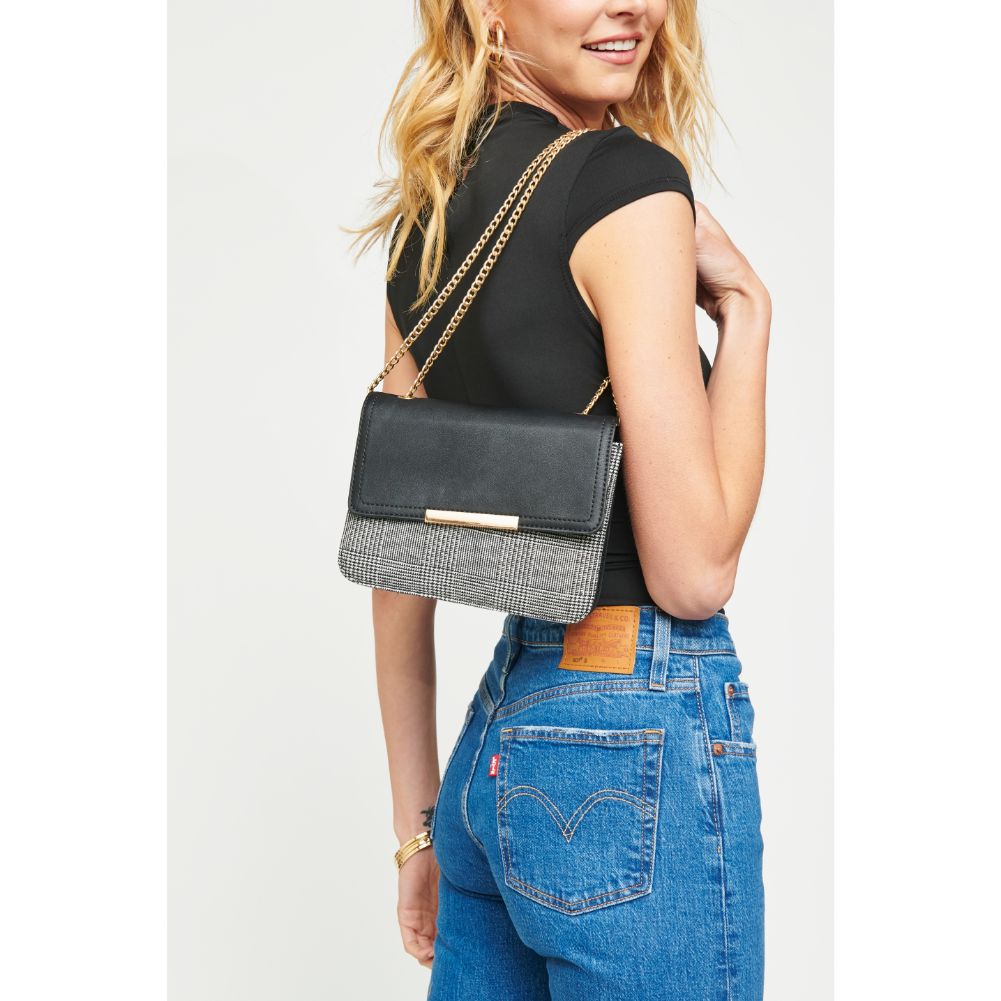Woman wearing Black Urban Expressions Montgomery Crossbody 840611154002 View 3 | Black
