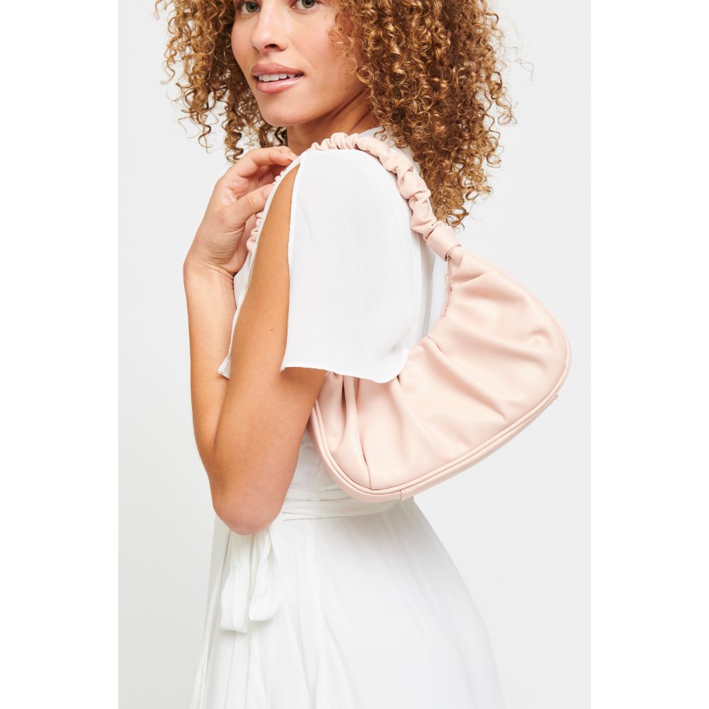 Woman wearing Rose Urban Expressions Oliveta Shoulder Bag 840611179913 View 2 | Rose