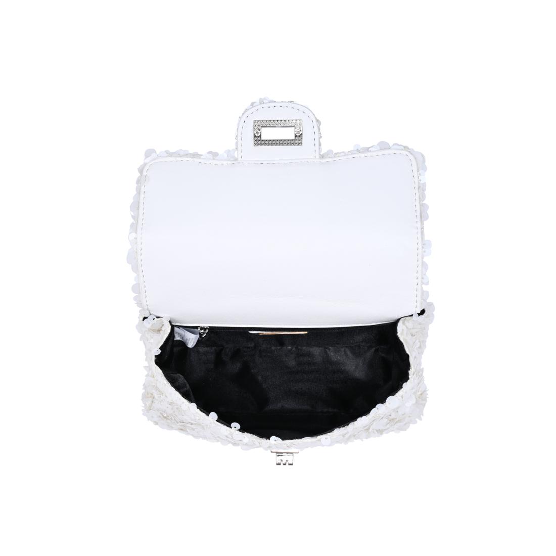 Woman wearing Ivory Urban Expressions Ella Evening Bag 840504204340 View 9 | Ivory