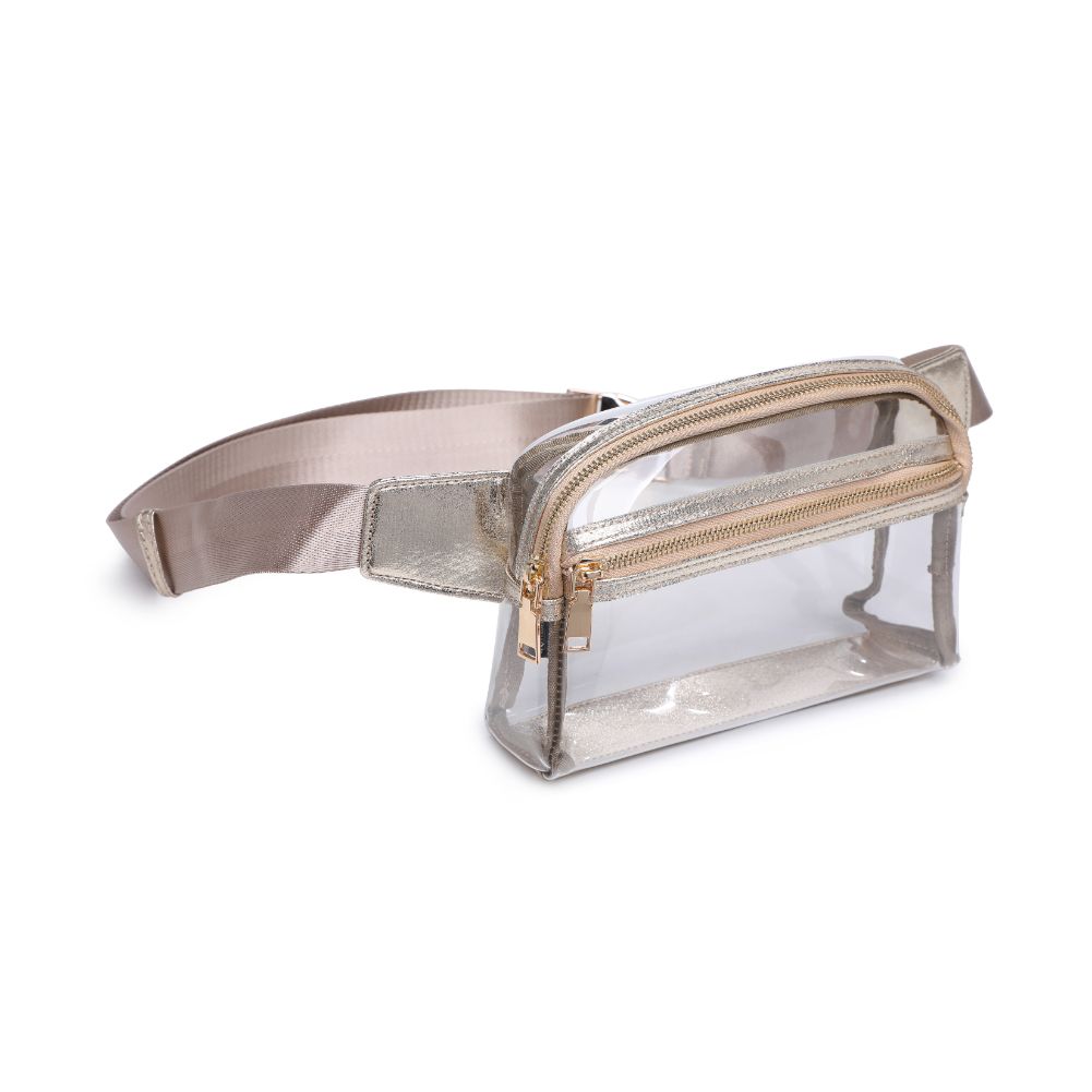 Woman wearing Gold Urban Expressions Air Belt Bag 840611120793 View 6 | Gold