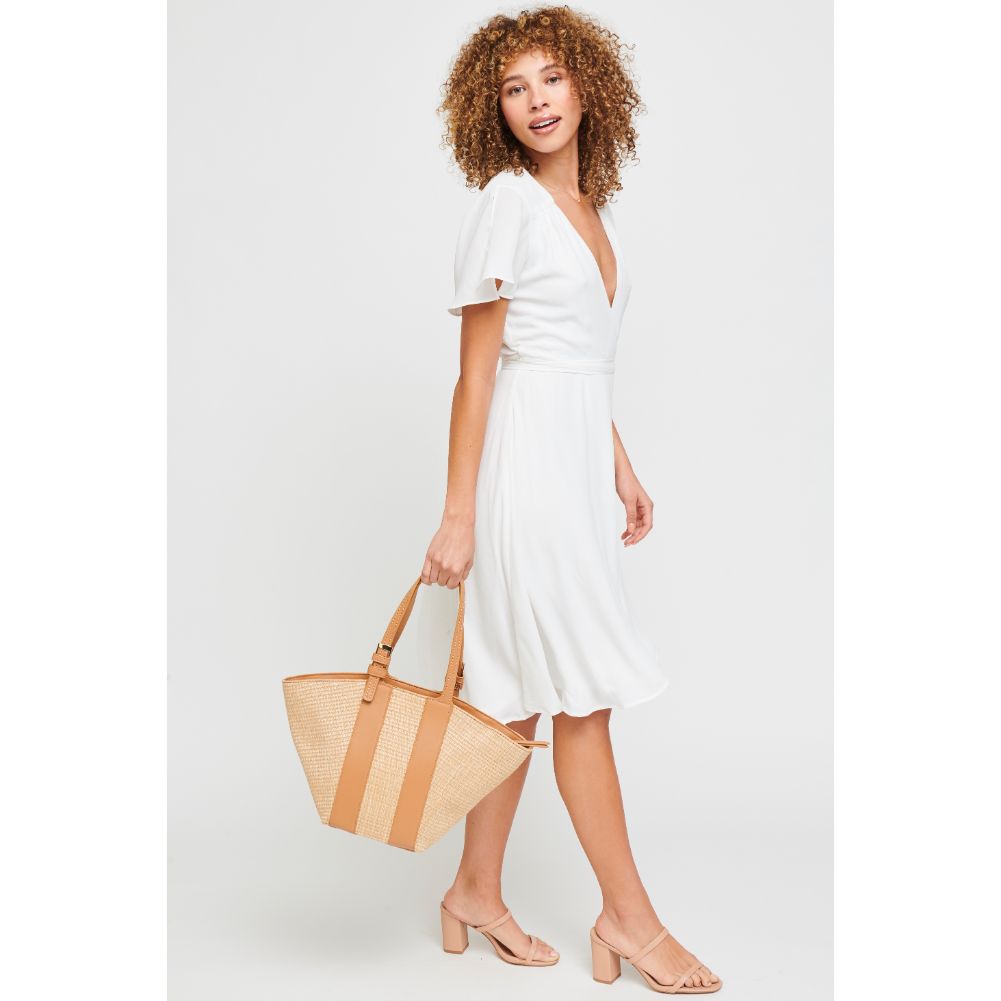 Woman wearing Natural Urban Expressions La Jolla Tote 840611179166 View 2 | Natural