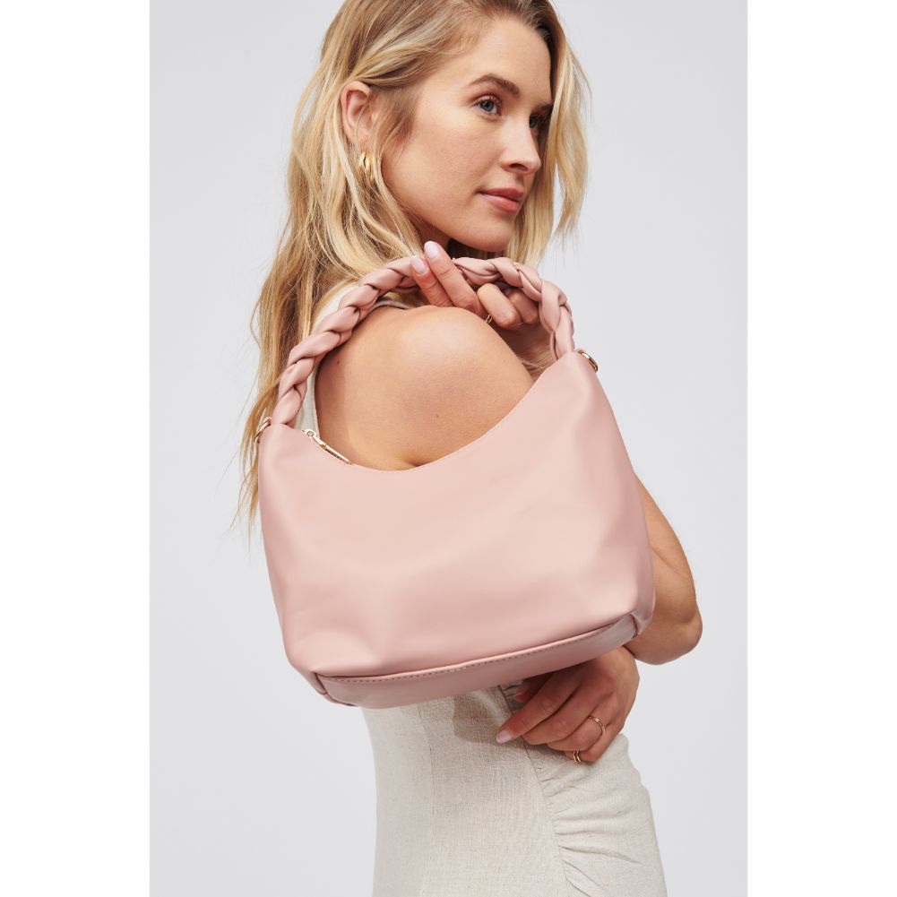 Woman wearing Rose Urban Expressions Laura Shoulder Bag 818209016704 View 2 | Rose