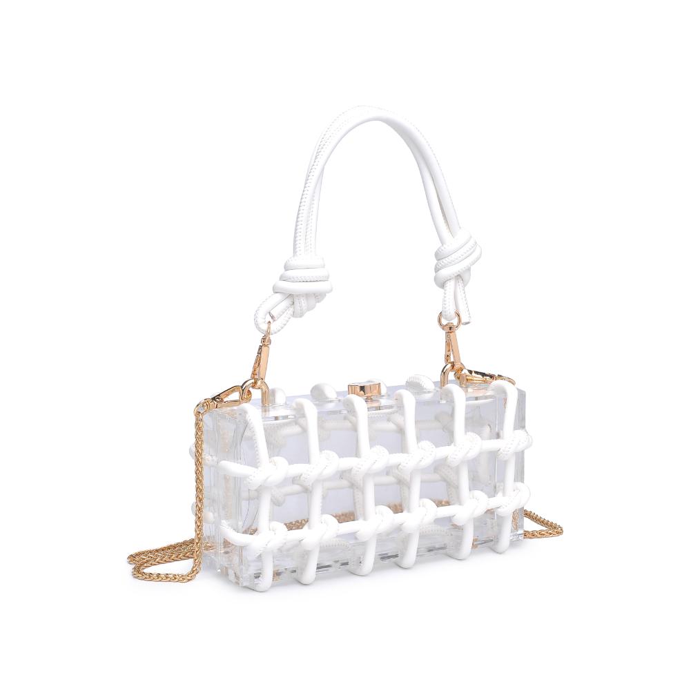 Woman wearing White Urban Expressions Mavis Evening Bag 840611191649 View 6 | White