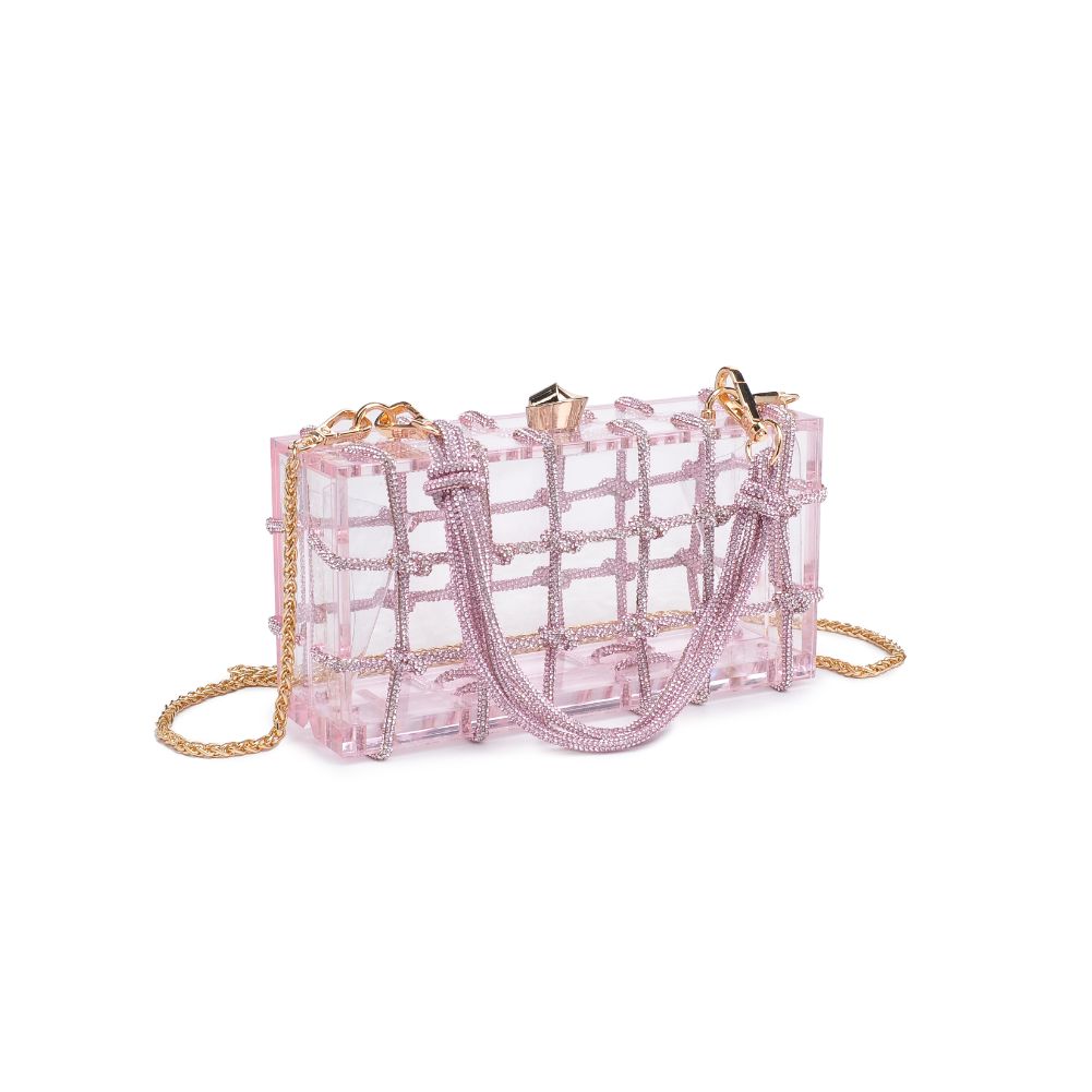 Woman wearing Pink Urban Expressions Ziggy Evening Bag 840611106537 View 6 | Pink