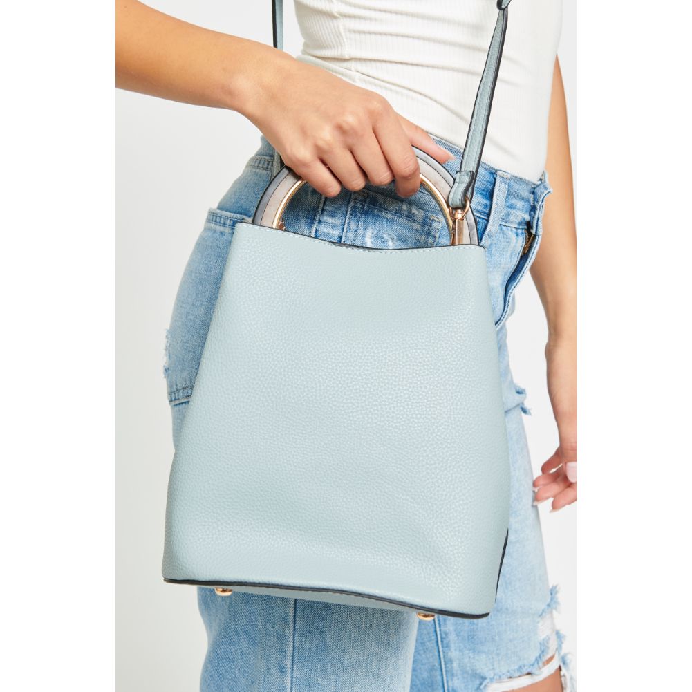 Woman wearing Denim Urban Expressions Bernadette Crossbody 840611145468 View 2 | Denim