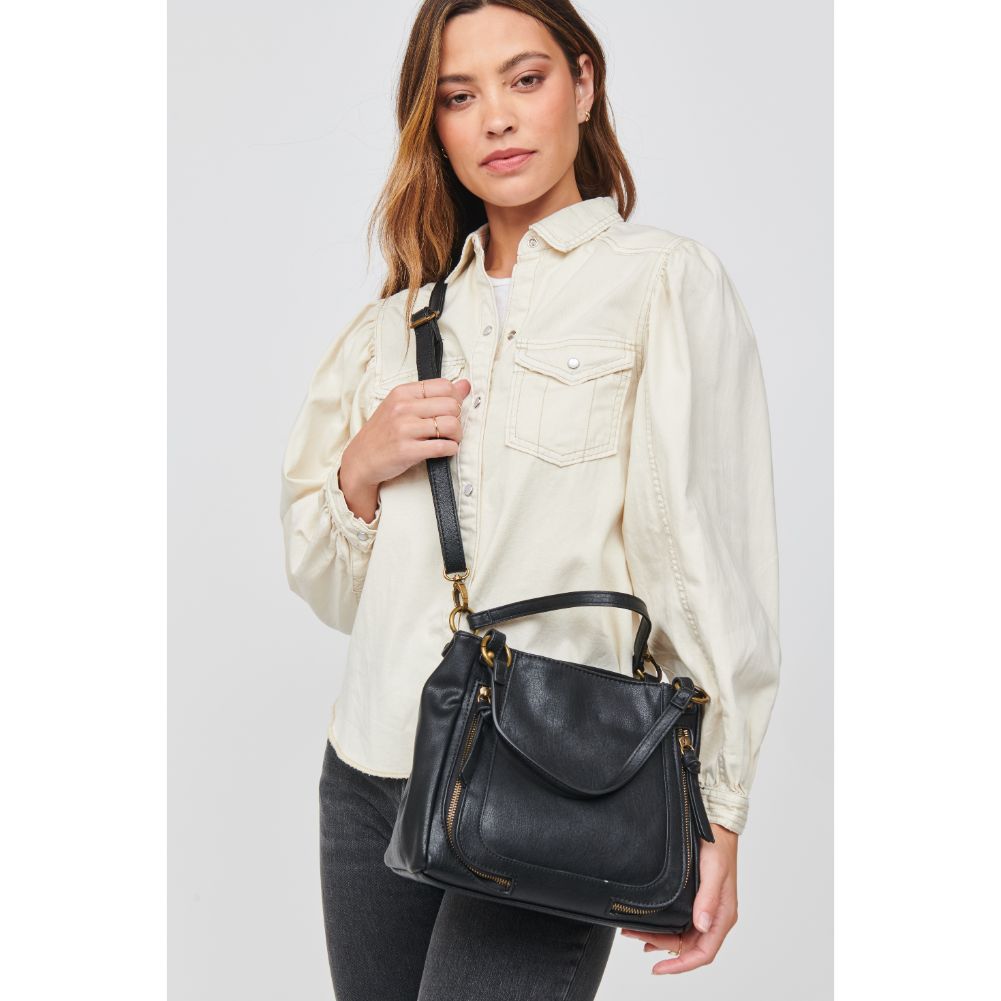 Woman wearing Black Urban Expressions Mandeville Crossbody 840611110862 View 1 | Black