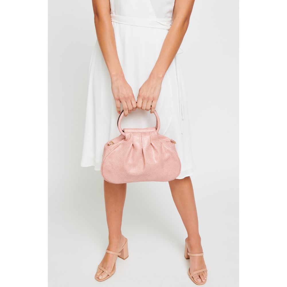 Woman wearing French Rose Urban Expressions Bao Crossbody 840611180896 View 4 | French Rose