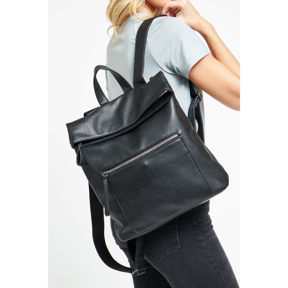 Woman wearing Black Urban Expressions Lennon Backpack 840611134806 View 1 | Black