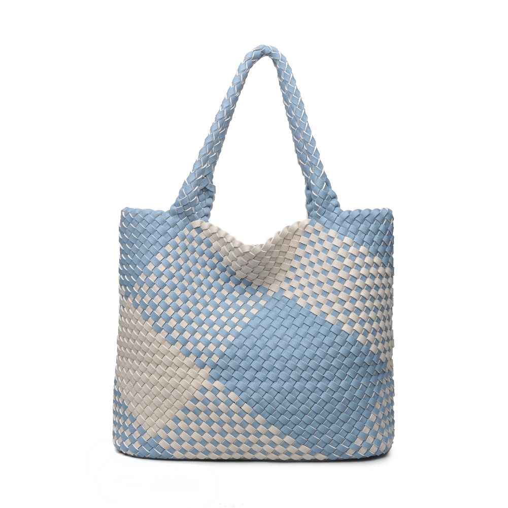 Product Image of Urban Expressions Cebu Tote 840611169617 View 3 | Sky Blue Cream