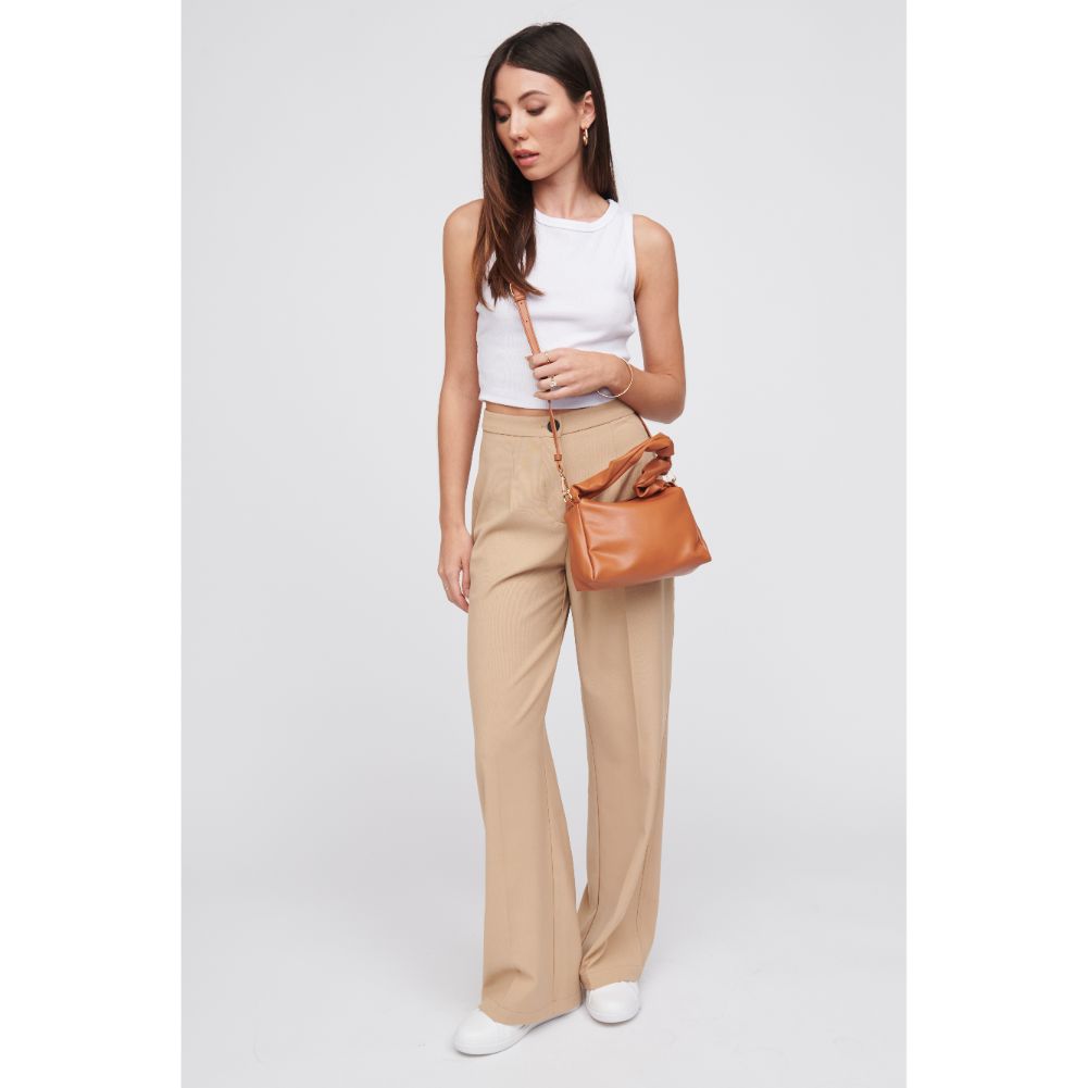 Woman wearing Tan Urban Expressions Nadine Crossbody 818209016162 View 3 | Tan