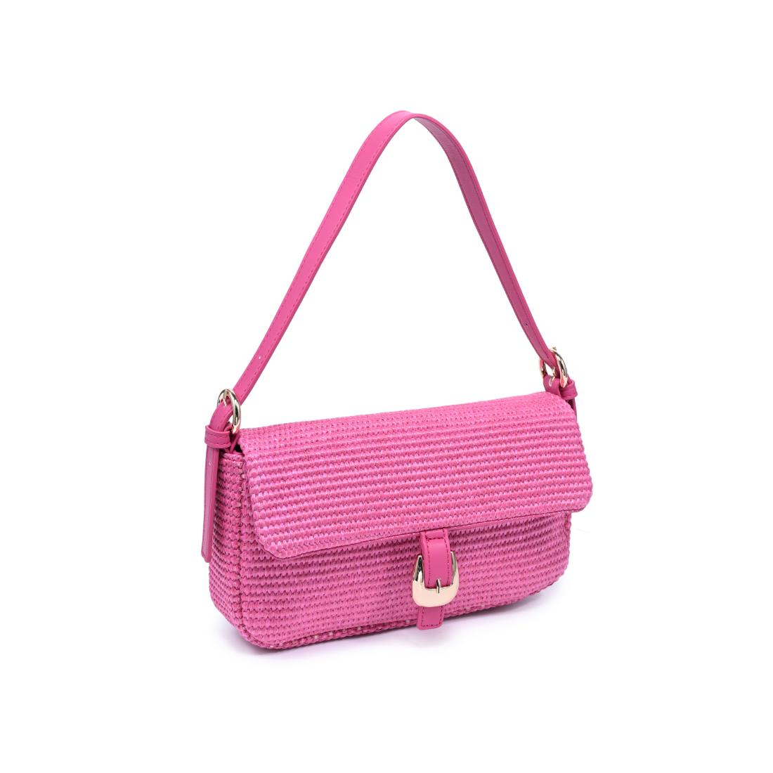 Urban Expressions Gloria - Straw Crossbody 840504205439 View 6 | Hot Pink