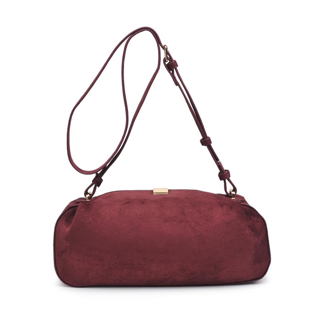 Woman wearing Wine Urban Expressions Lizzie Crossbody 840611199096 View 7 | Wine