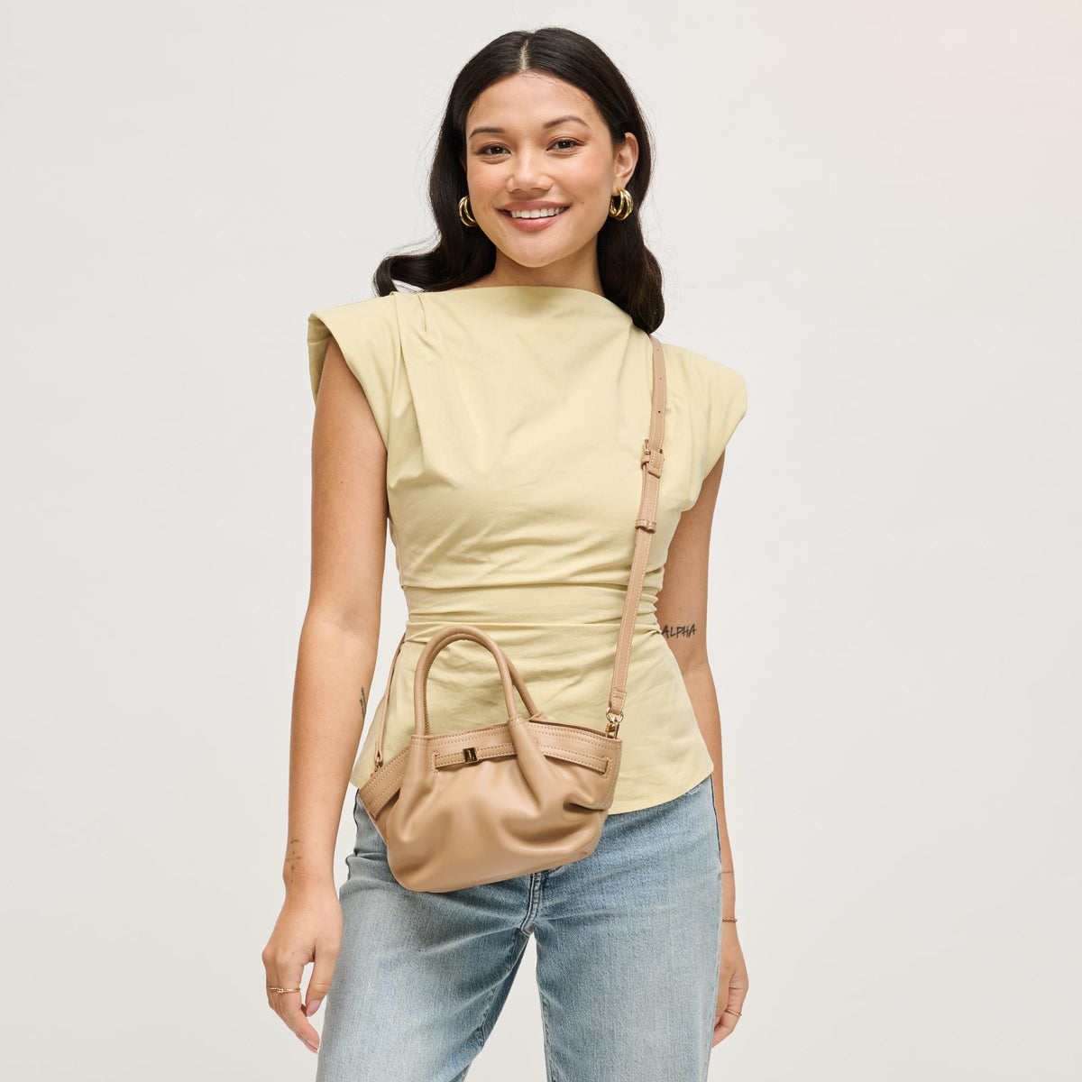 Woman wearing Natural Urban Expressions Selena - Color Pop Crossbody 840504204937 View 2 | Natural