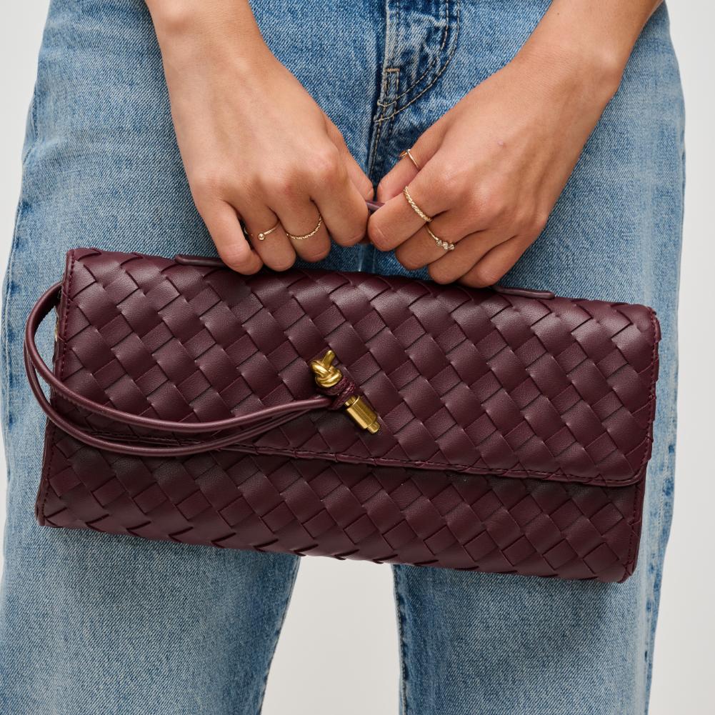 Woman wearing Wine Urban Expressions Ada Crossbody 840611137043 View 4 | Wine