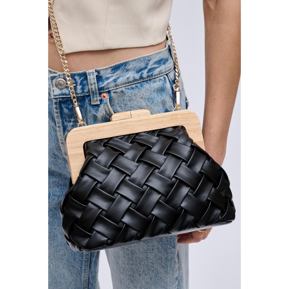 Woman wearing Black Urban Expressions Matilda Clutch 840611192073 View 1 | Black