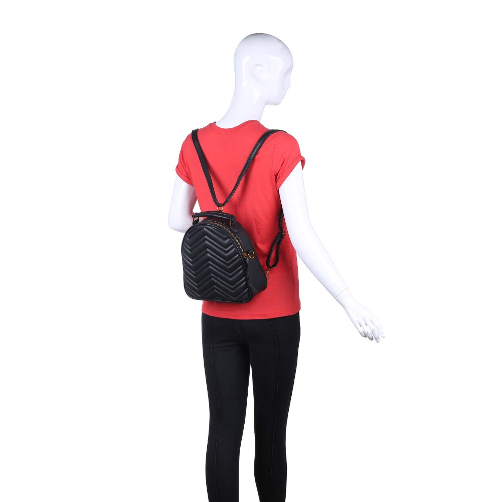 Product Image of Urban Expressions Cameron V Stitch Single Zip Backpack 840611168504 View 5 | Black