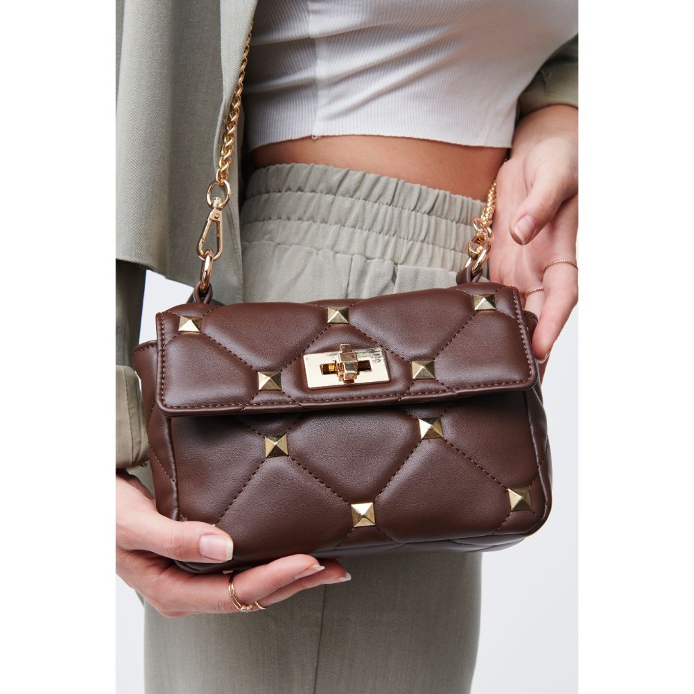 Woman wearing Chocolate Urban Expressions Aiza Crossbody 818209010566 View 2 | Chocolate
