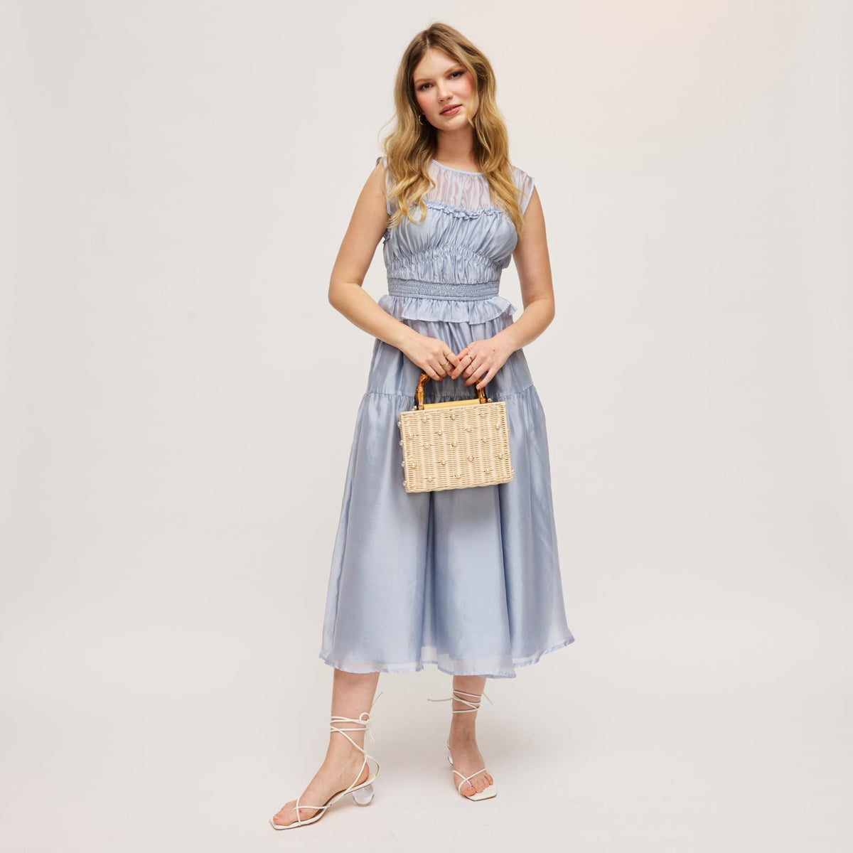 Woman wearing Natural Urban Expressions Maxie Evening Bag 840504204692 View 4 | Natural