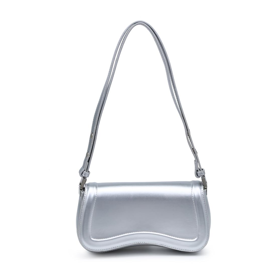 Woman wearing Silver Urban Expressions Max Shoulder Bag 840504208447 View 5 | Silver