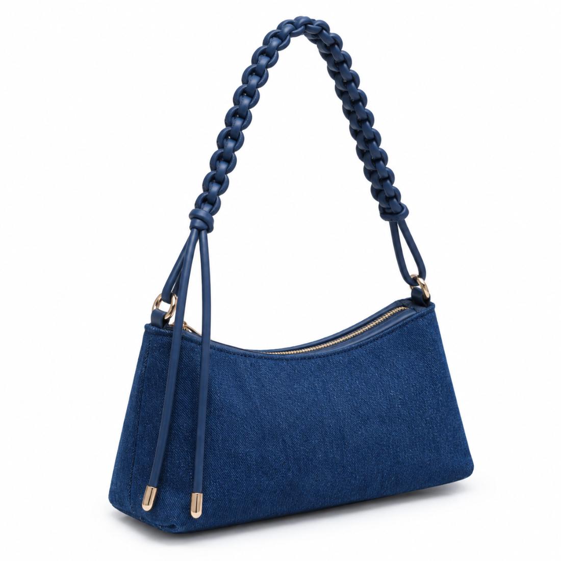 Urban Expressions Braided Luxe - Denim Shoulder Bag 840504216503 View 1 | Navy