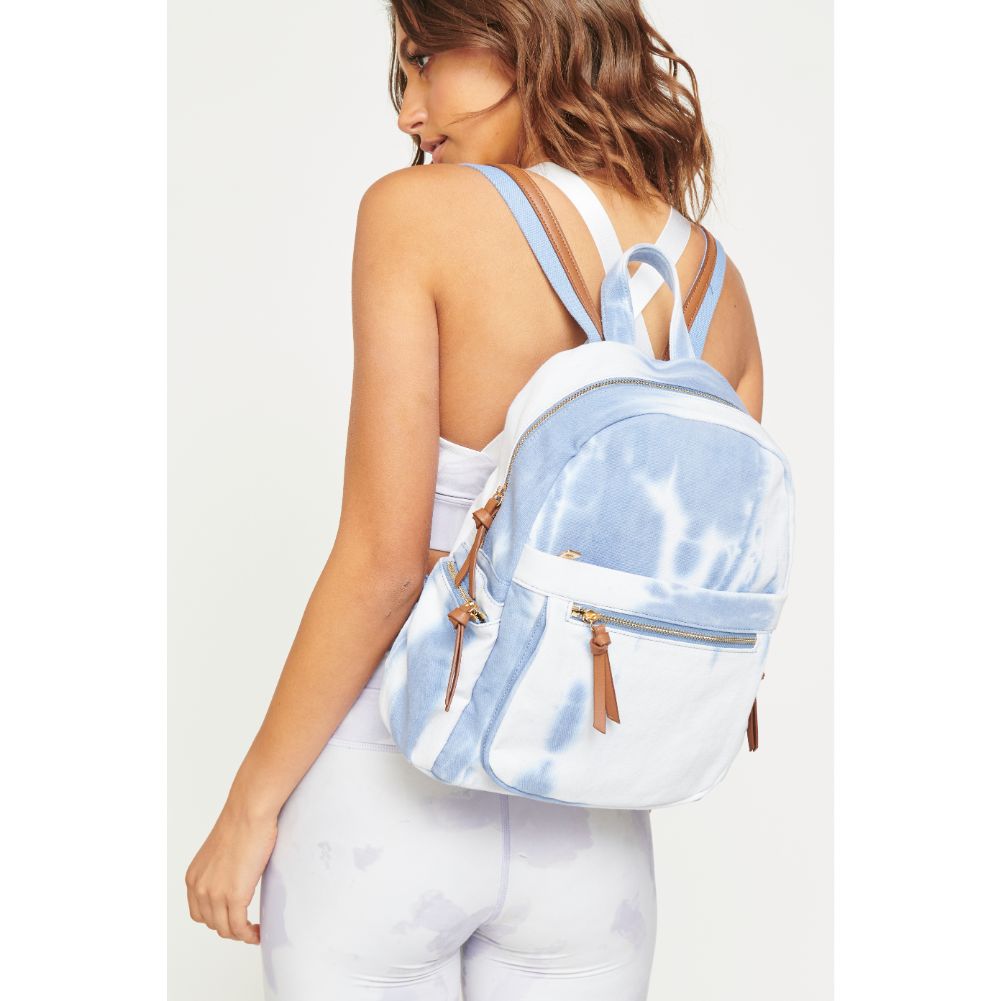 Woman wearing Blue Urban Expressions Scarlett Backpack 840611180209 View 2 | Blue