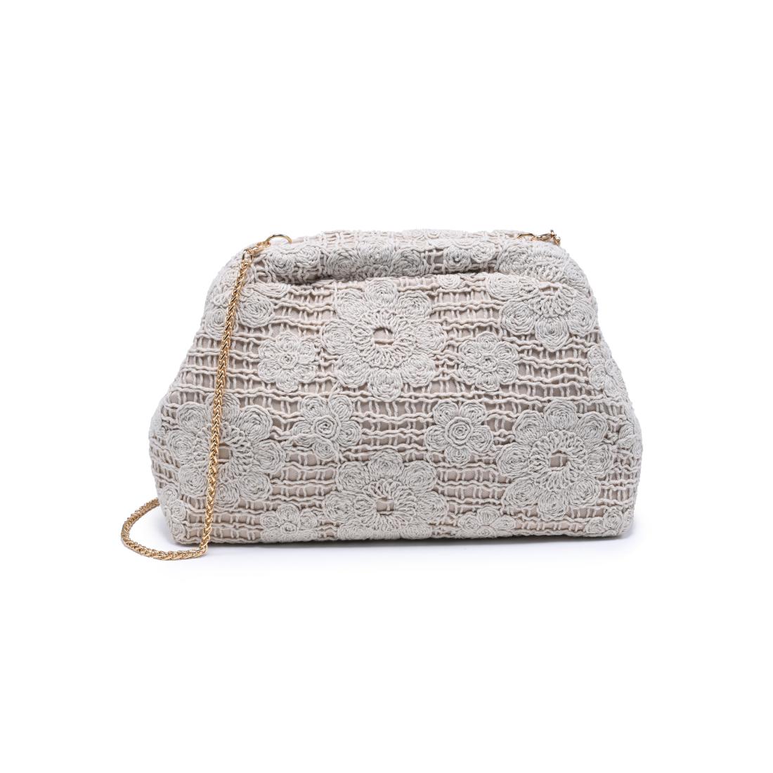Woman wearing Ivory Urban Expressions Ophelia Clutch 840504204487 View 5 | Ivory