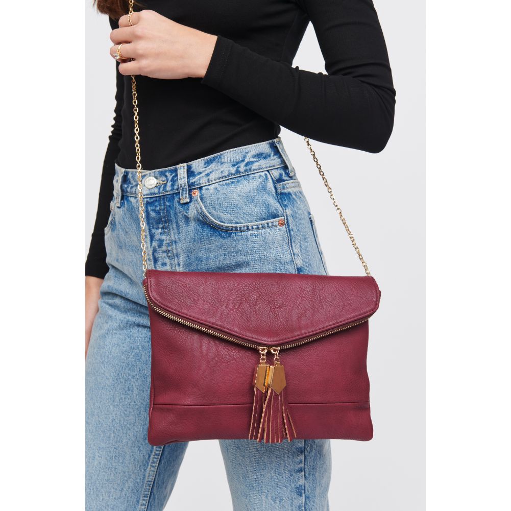 Woman wearing Plum Urban Expressions Kate Clutch 840611115928 View 1 | Plum
