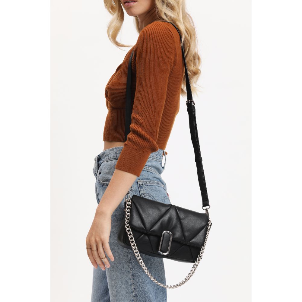 Woman wearing Black Urban Expressions Anderson Crossbody 840611113788 View 1 | Black