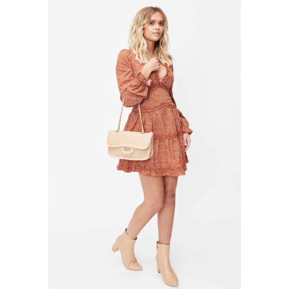 Woman wearing Camel Urban Expressions Dorest Shoulder Bag 840611100986 View 4 | Camel