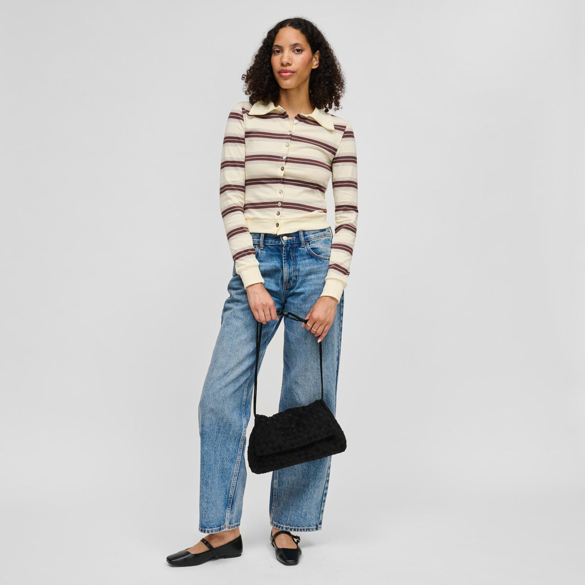 Woman wearing Black Urban Expressions Salem Crossbody 840504214660 View 4 | Black