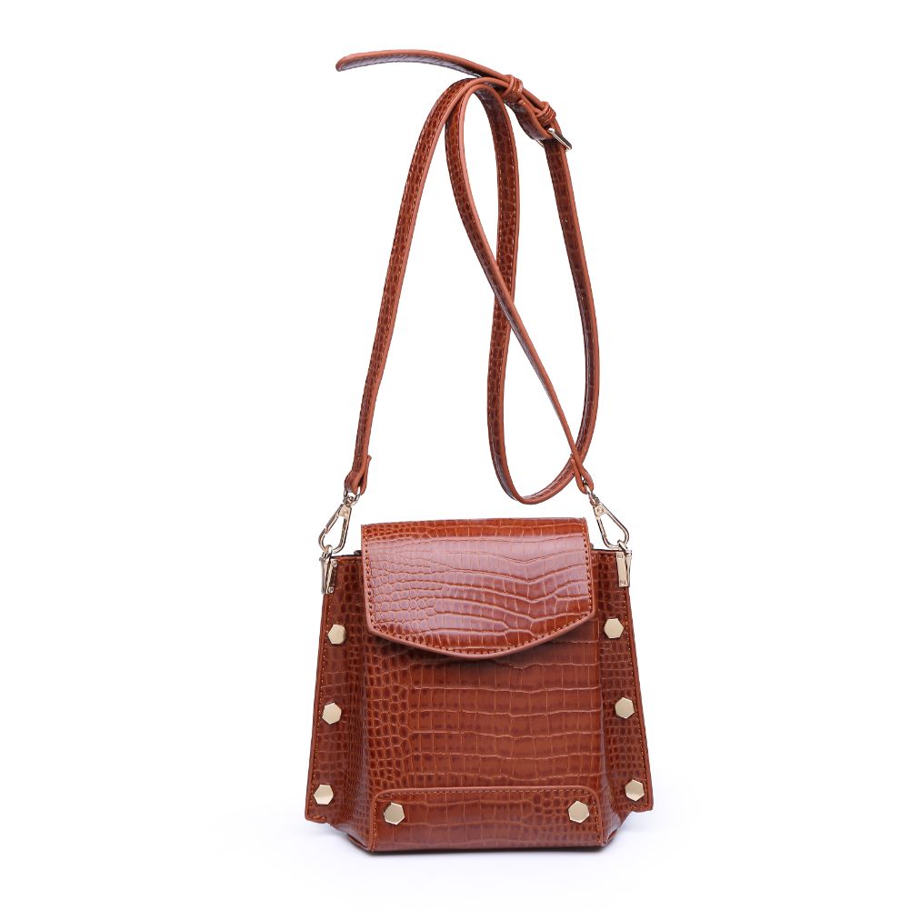 Product Image of Urban Expressions Taylor Croc Crossbody 840611165572 View 1 | Cognac