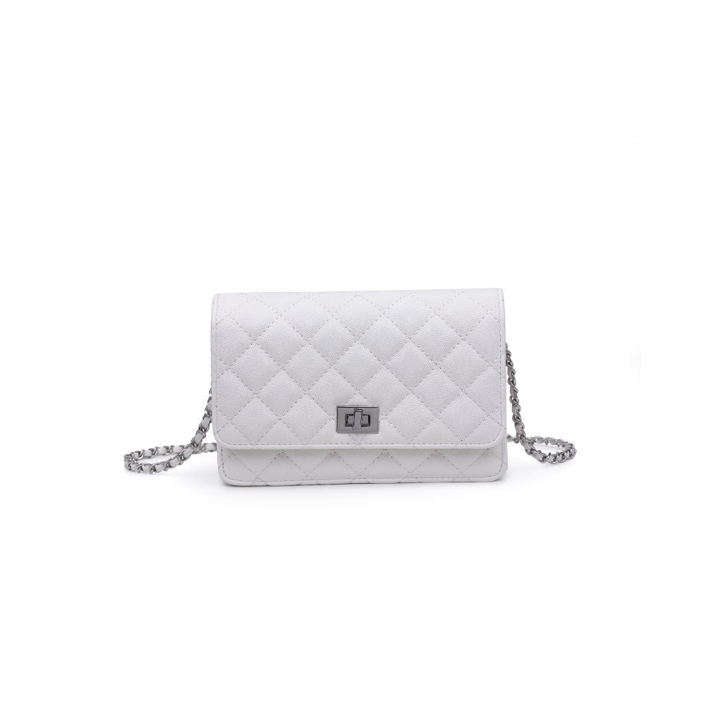 Woman wearing White Urban Expressions Ashford Crossbody 840611118042 View 5 | White