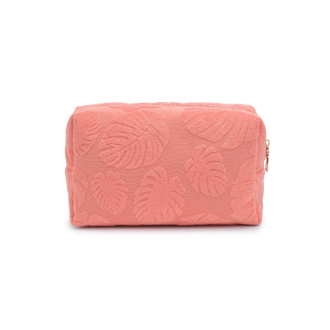 Urban Essentials Palm Breeze Cosmetic & Travel Organizer Pouch 840611195302 View 7 | Peach