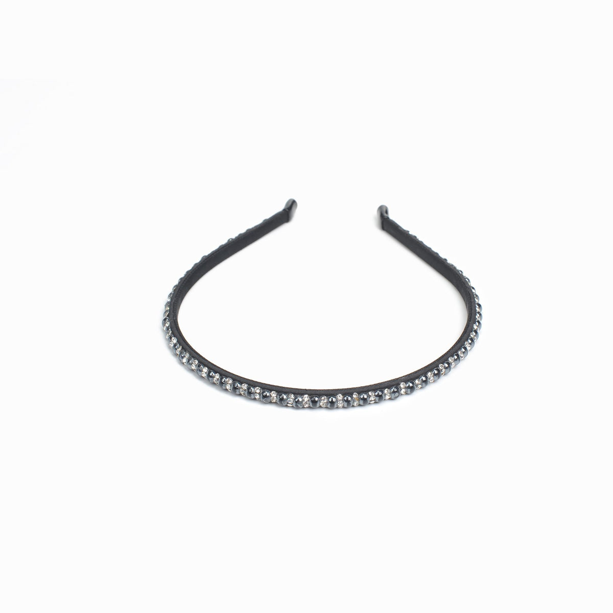 Product Image of Urban Expressions Narrow Rhinestone Headband Headband 818209014335 View 1 | Black