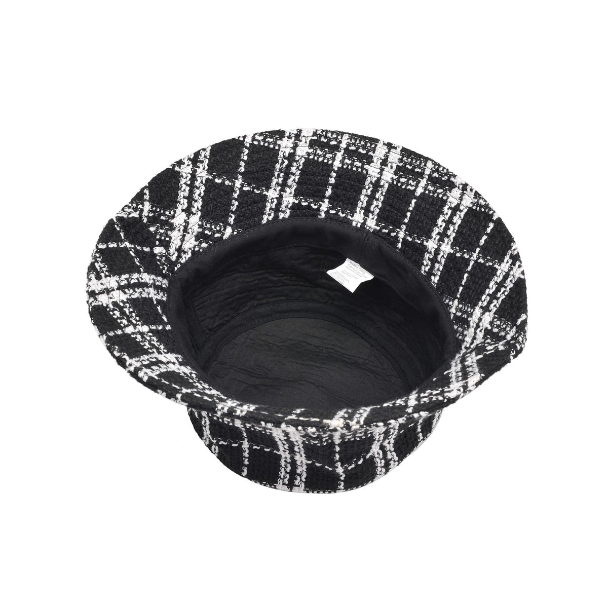 Product Image of Urban Expressions Plaid Bucket Hat Bucket Hat 818209014717 View 8 | Black White