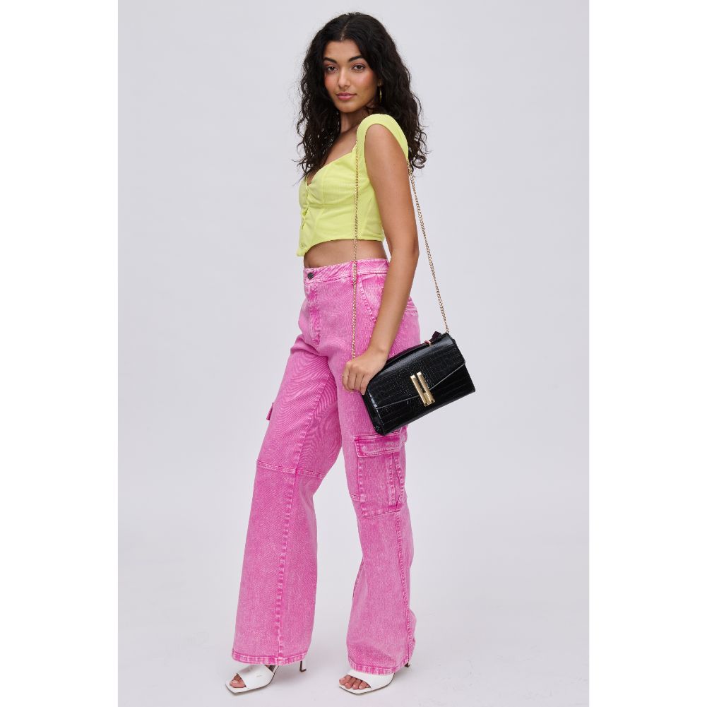Woman wearing Black Urban Expressions Alfie Crossbody 840611113450 View 3 | Black