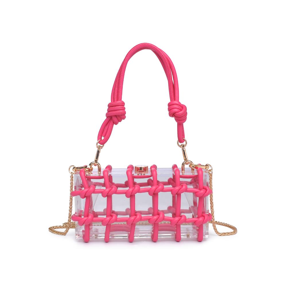 Woman wearing Hot Pink Urban Expressions Mavis Evening Bag 840611191656 View 7 | Hot Pink
