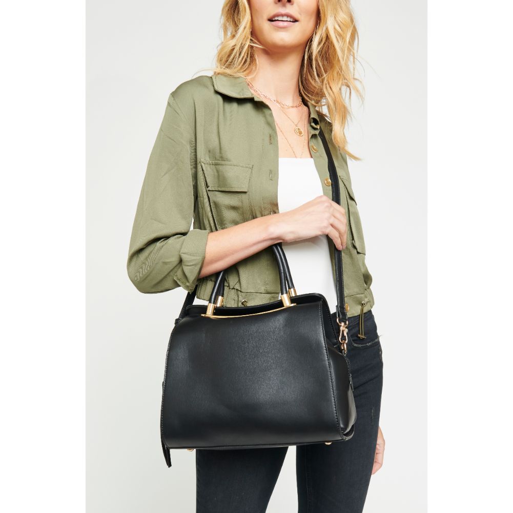 Woman wearing Black Urban Expressions Willa Satchel NA-840611149510 View 1 | Black